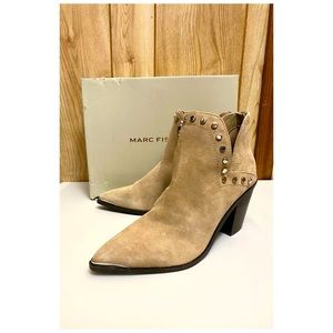 NEW Marc Fisher Studded Bootie Tan Size 8.5M